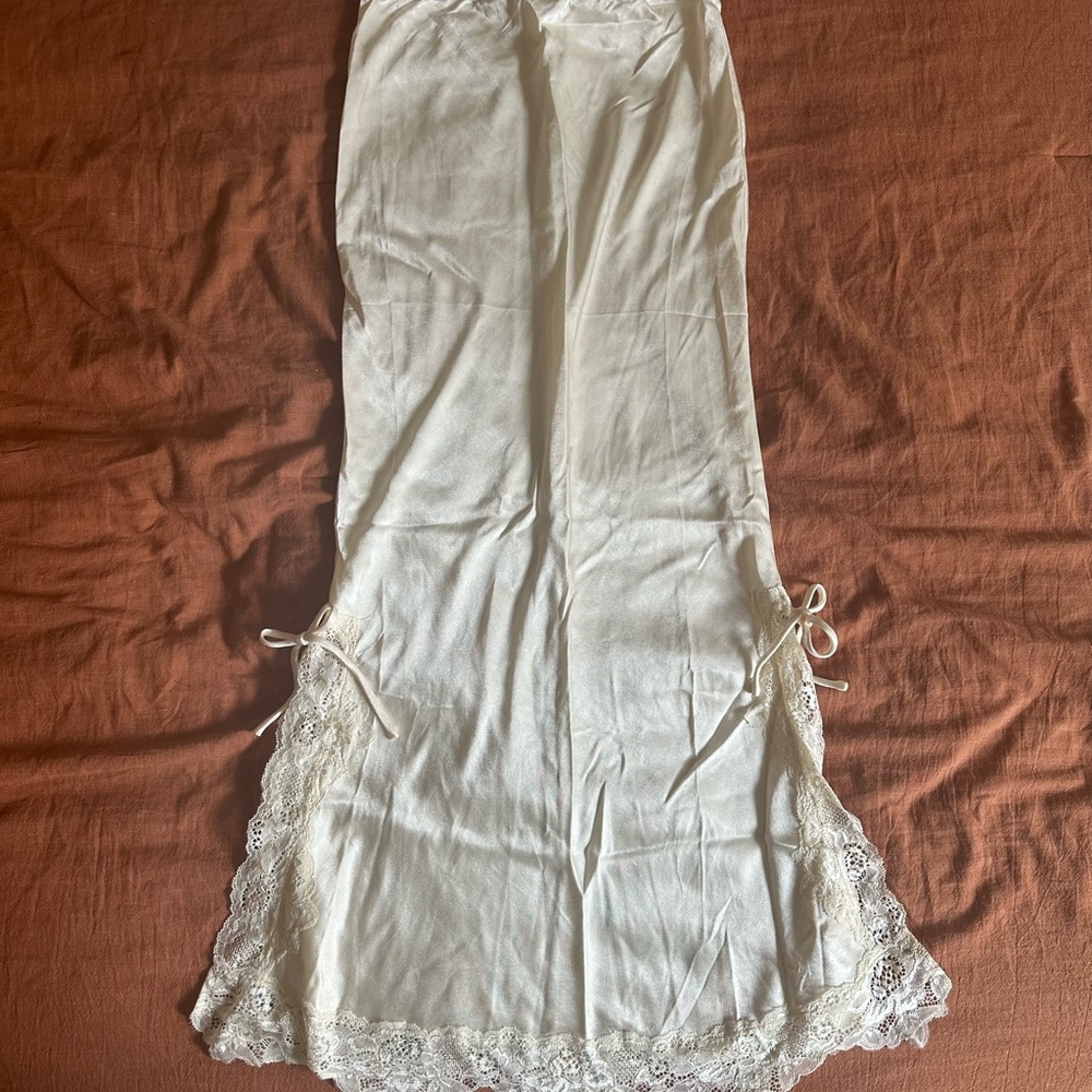 SOLD VRG GRL lace silky maxi skirt